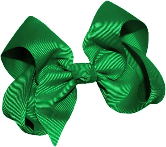 Green Grosgrain Hair Bow