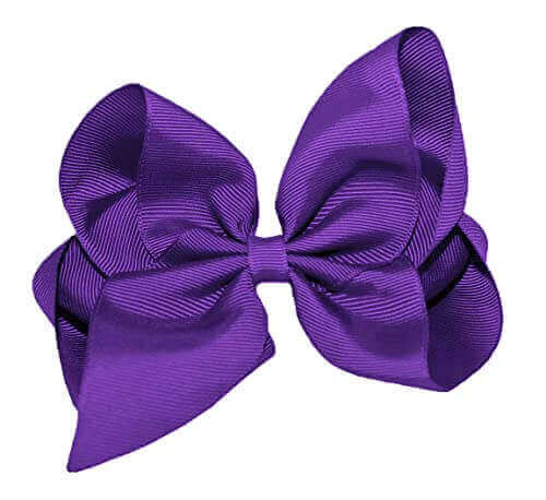 Purple Grosgrain Hair Bow